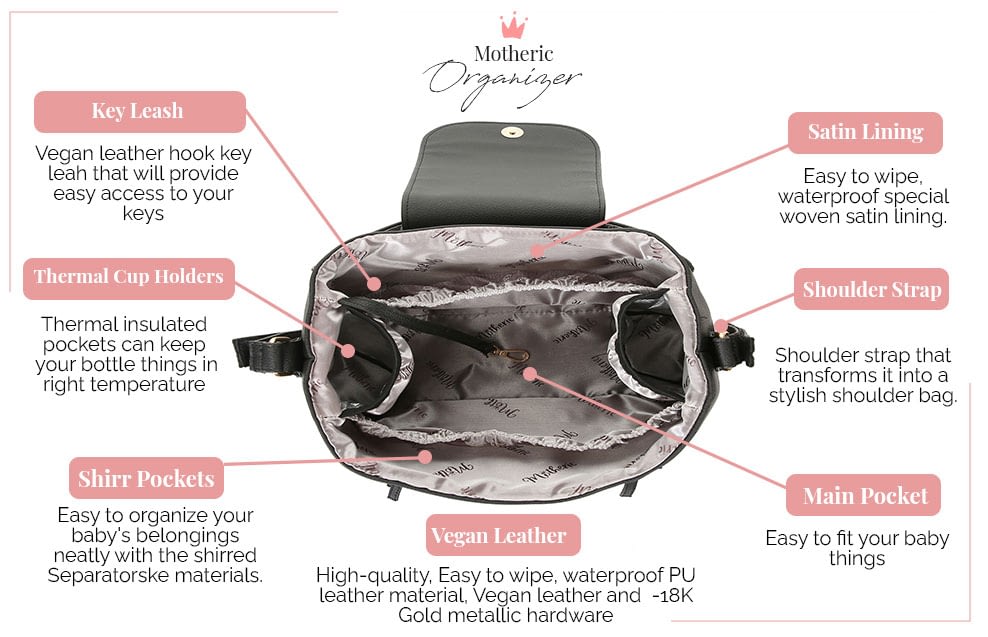 leather stroller organizer